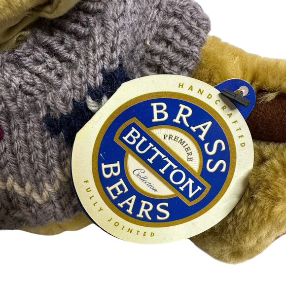 Brass Button Bear Collection Sherwood Bear of Long Life Vintage 1996 Plush - Picture 6 of 7